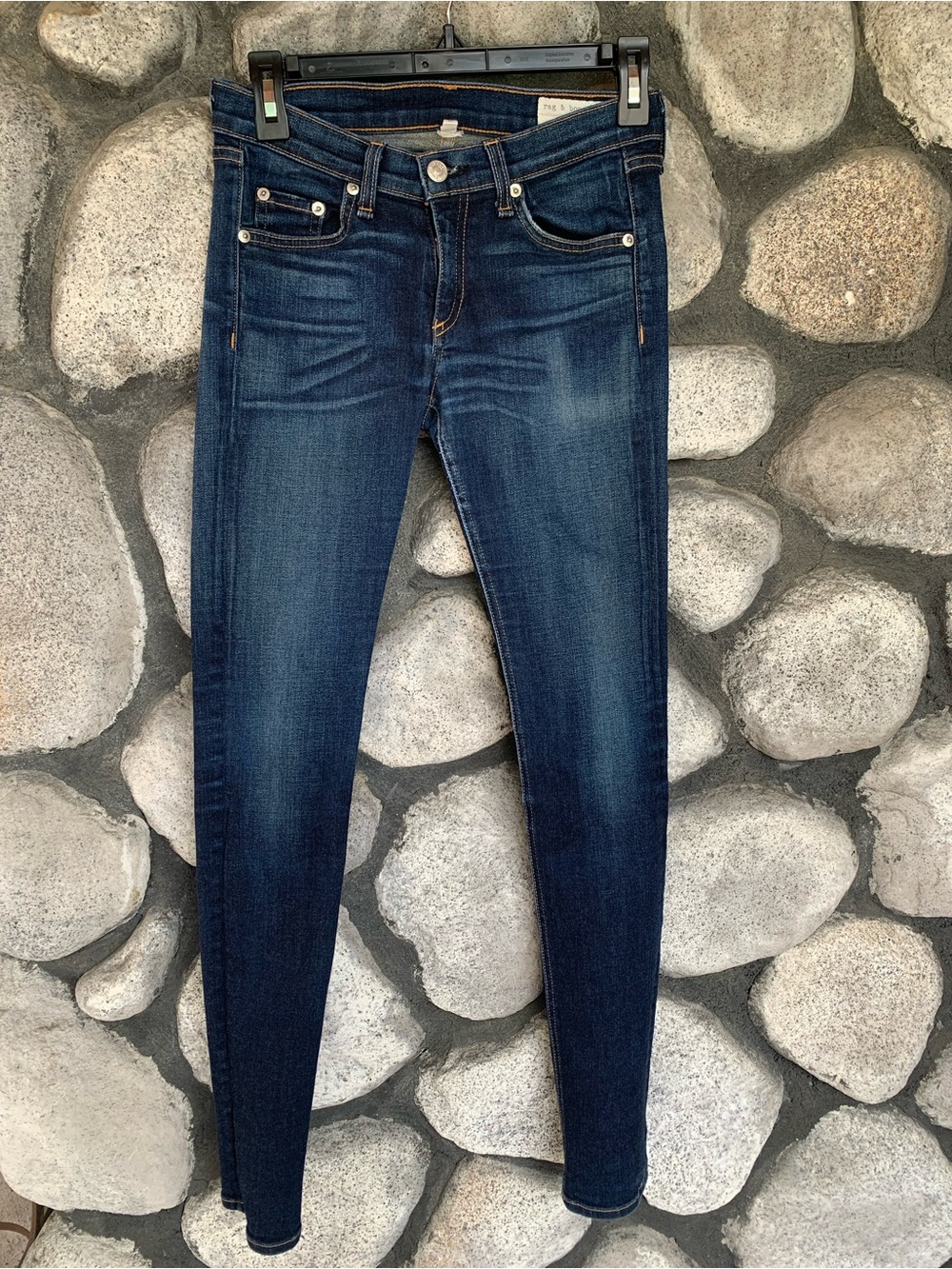 rag & bone women's dark blue skinny jeans